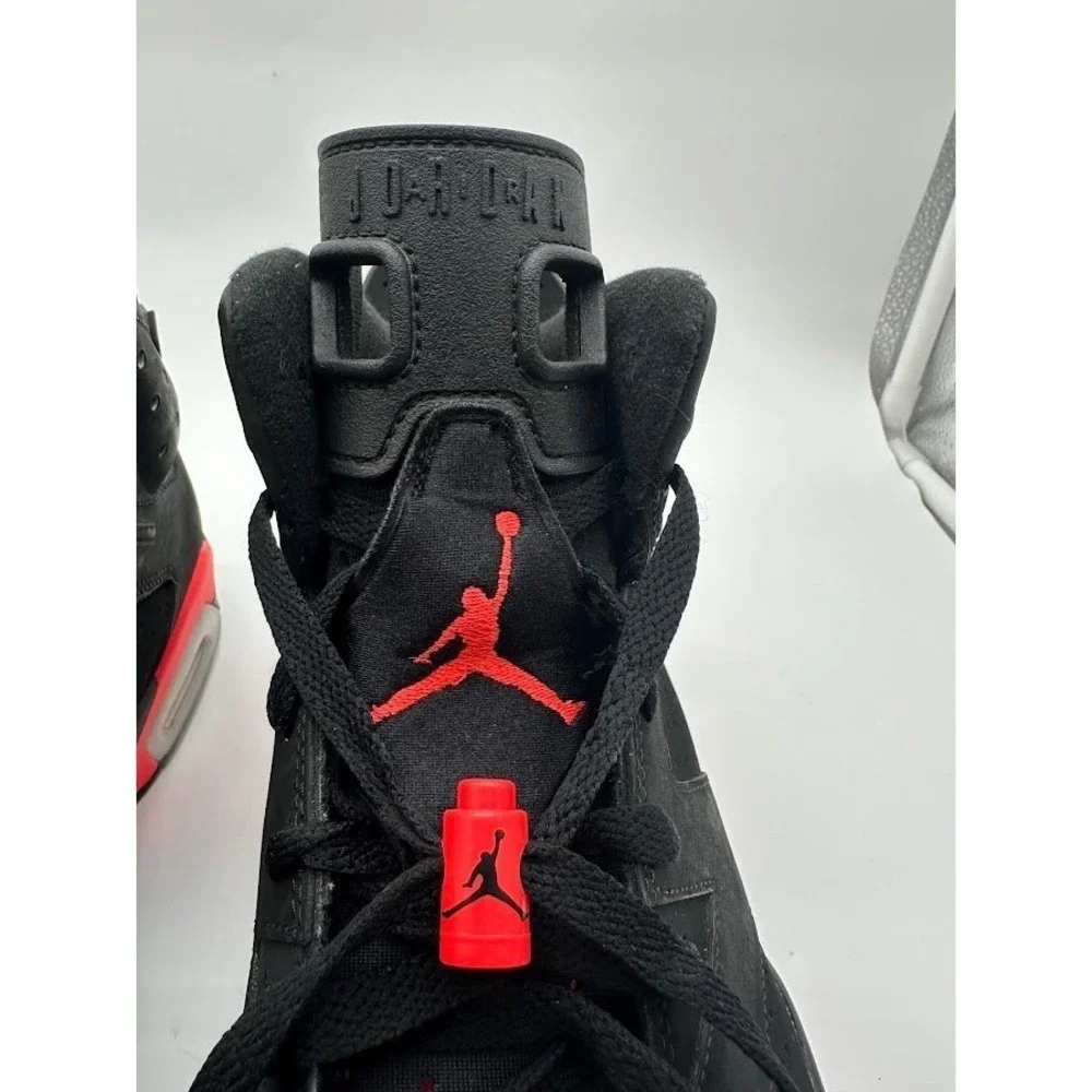 Jordan 6 Retro Infrared Black Red Basketball Sneakers 384664-060 Mens